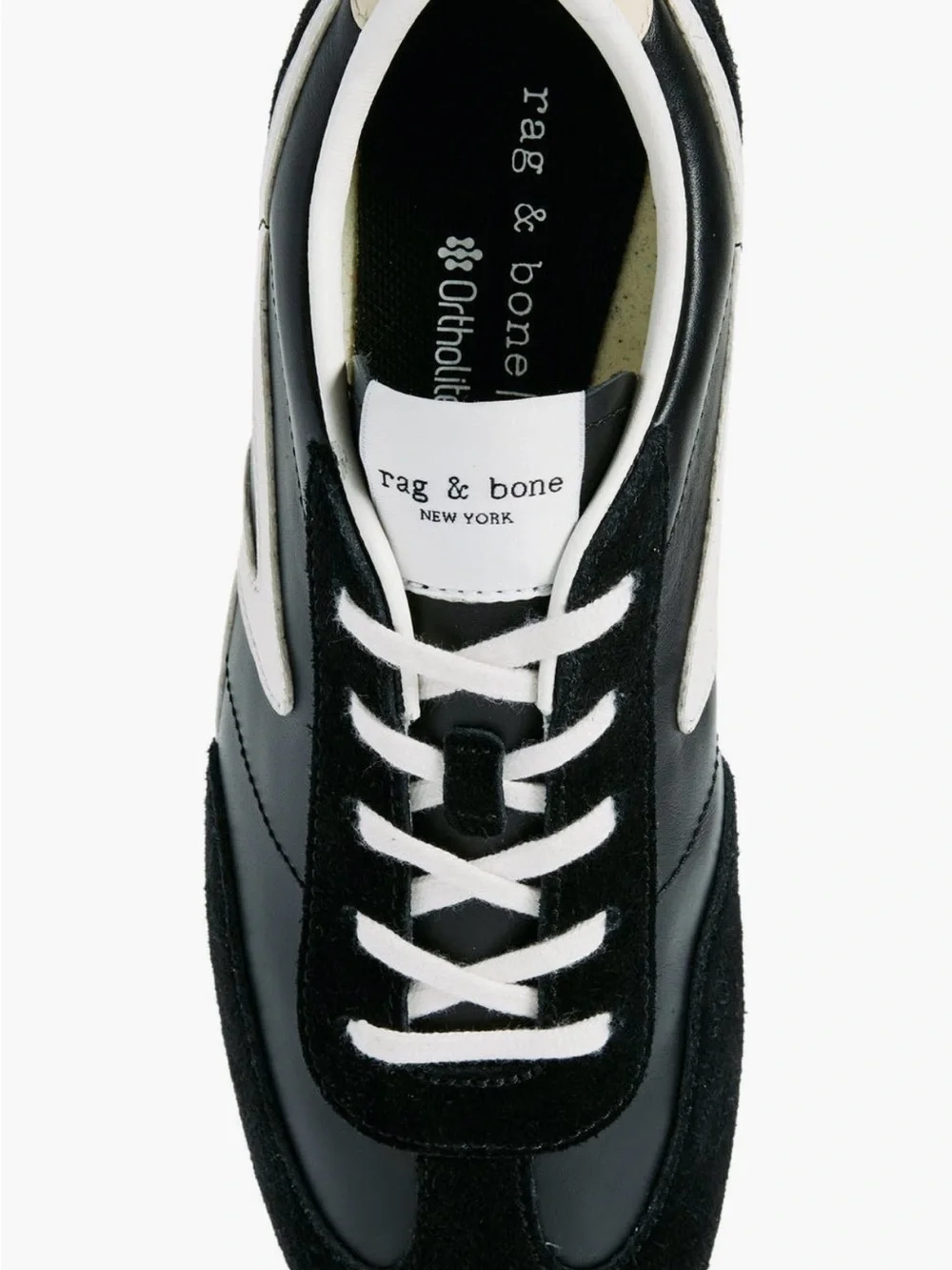 Women’s Black and White Retro Runner Sneaker